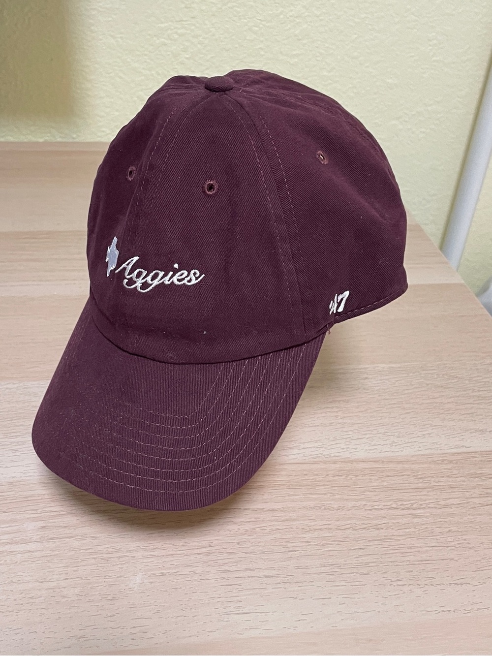 47 Maroon 'Aggies' Embroidered Baseball Cap